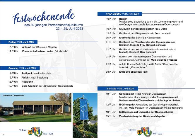 Festprogramm 30 Jahre Mapello