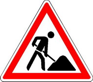 Baustellenschild